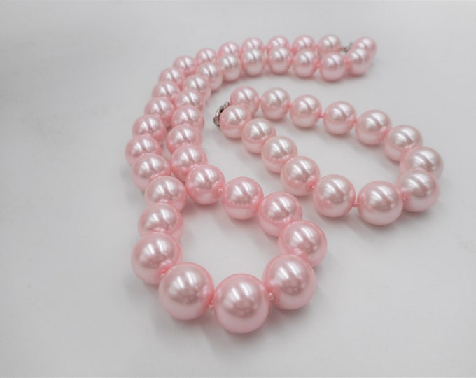 Pink Faux Pearl Beaded Necklace Set, Pink Jewelry, Prom Necklace Set, Sweet Sixteen, Pink Pearl Jewelry, Spring Jewelry, Bridal Gifts