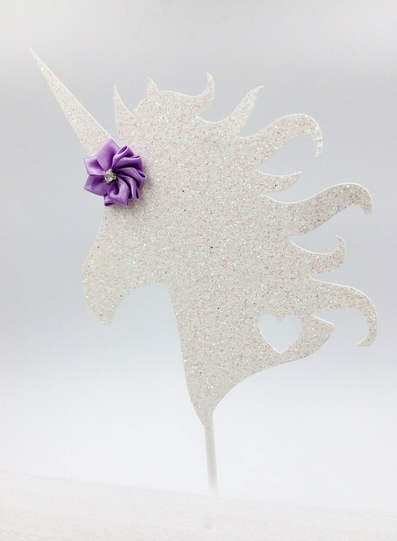 unicorn head cake topper white lavender cake topper etsy