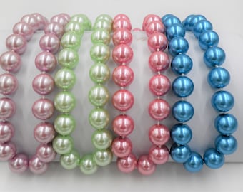 Faux collier de perles, Collier de perles de mariée, Bijoux de bal, Collier de Quinceanera, Chunky Necklace, 16mm, Collier de perles, bijoux de Pâques
