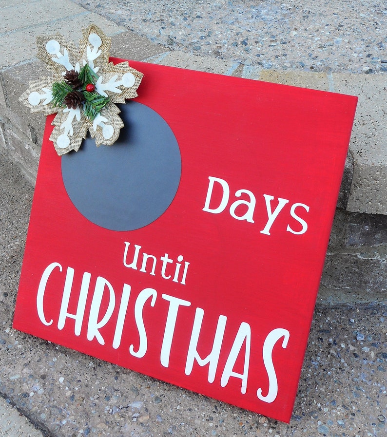 Days Until Christmas Sign Christmas Countdown Wood Sign Etsy