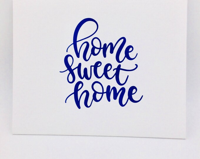 Home Sweet Home, Home Print on White Canvas Panel, Home Decor, Canvas Wall Art, Canvas Wall Decor, Farmhouse Decor, Home Wall Art, Home Sign