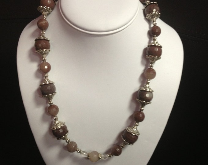 22" Faceted Purple Aventurine Bead Necklace