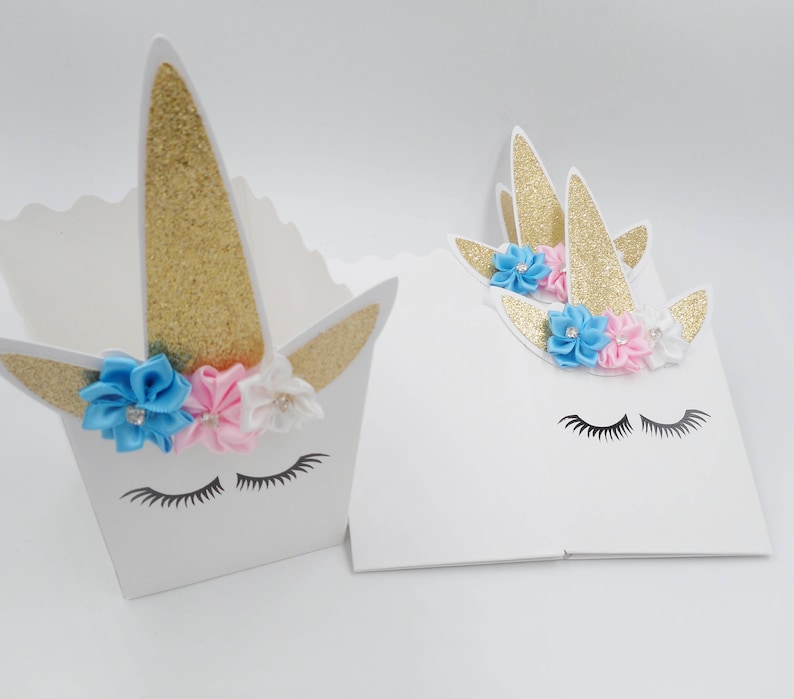 Unicorn Favor Box, Unicorn Birthday, Unicorn Party Decorations, Treat Boxes, Unicorn Theme, Favor Boxes, Unicorn Birthday Favors, Horn image 3