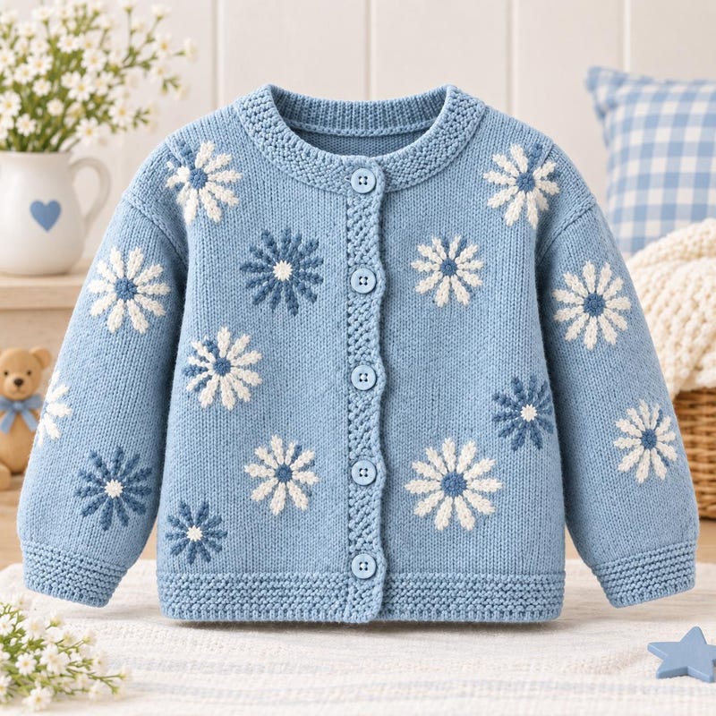 Handmade Knitted Flower - Etsy UK