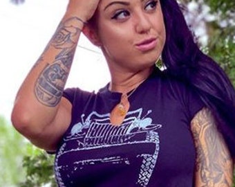 POWER WAGON Womens Black T