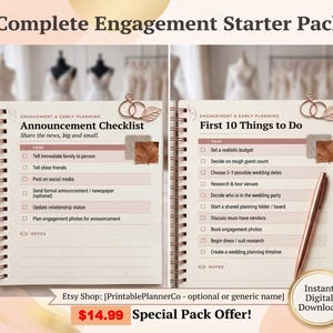 Wedding Planner PDF, Printable Wedding Planning Book, 186 Page Wedding Organizer, Engagement Gift, Bride Binder, Digital Download Checklist image 9