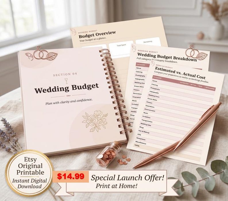 Wedding Planner PDF, Printable Wedding Planning Book, 186 Page Wedding Organizer, Engagement Gift, Bride Binder, Digital Download Checklist image 20