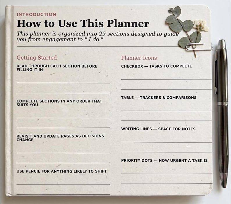 Wedding Planner PDF, Printable Wedding Planning Book, 186 Page Wedding Organizer, Engagement Gift, Bride Binder, Digital Download Checklist image 4