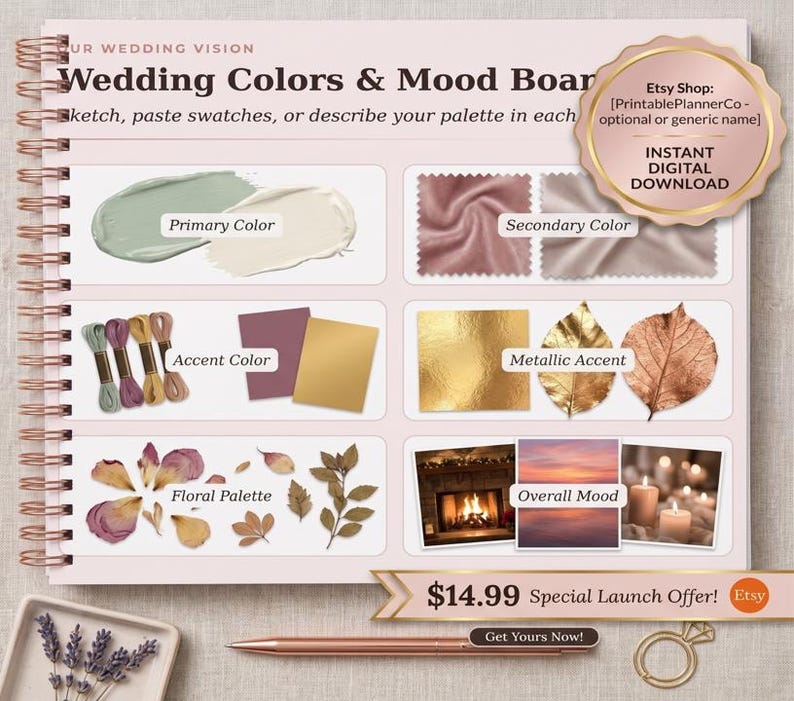 Wedding Planner PDF, Printable Wedding Planning Book, 186 Page Wedding Organizer, Engagement Gift, Bride Binder, Digital Download Checklist image 13