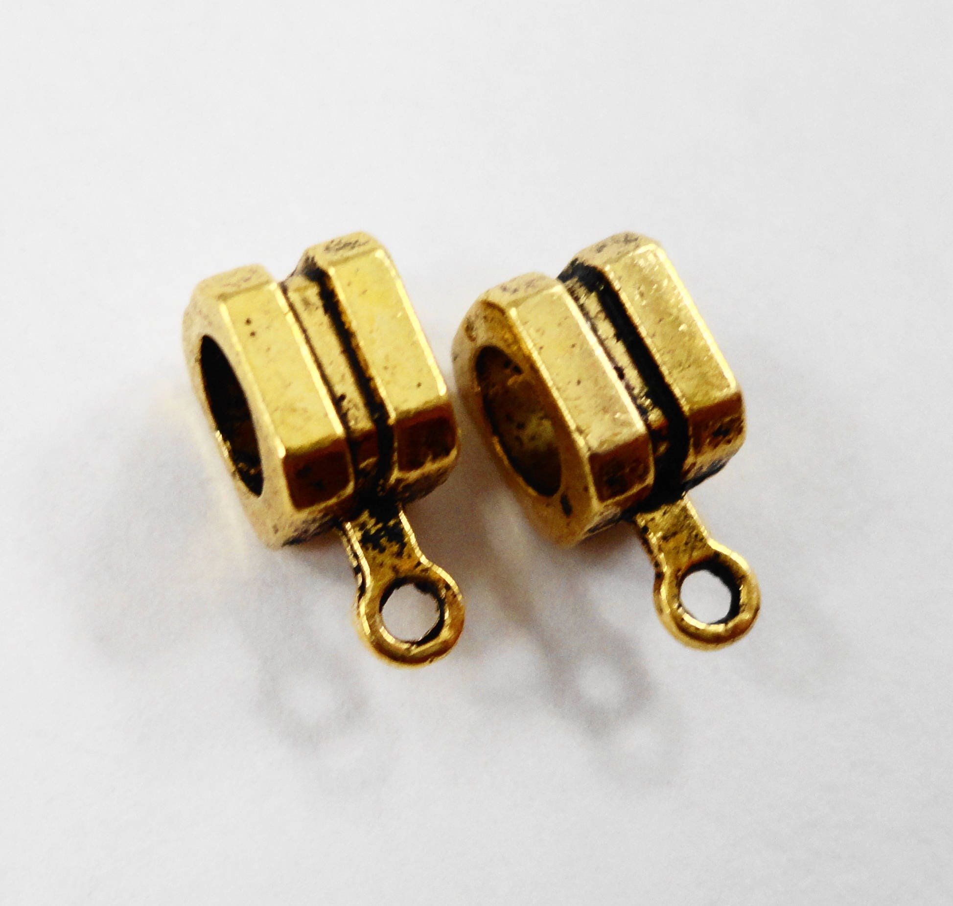 Gold Necklace Bails 11x5mm Antique Gold Bails Gold Jewelry Etsy
