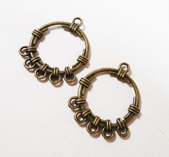 MAKE YOUR OWN Connector Pendant Charm 33x26mm for necklace earring 2 pieces UK