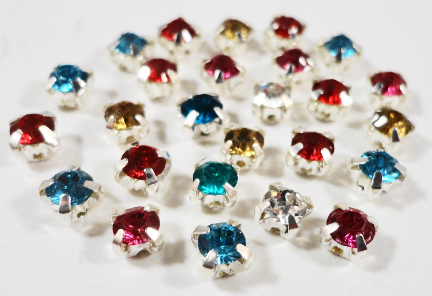 Rose Montee Beads 4mm Assorted Mixed Colors Multicolors | Etsy