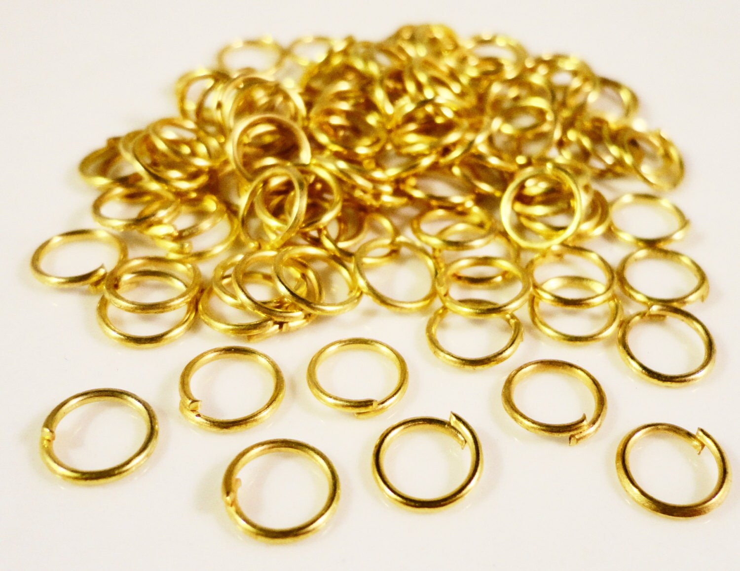 Gold Jump Rings 6mm Gold Tone Iron Metal 25 Gauge Open Jump Etsy