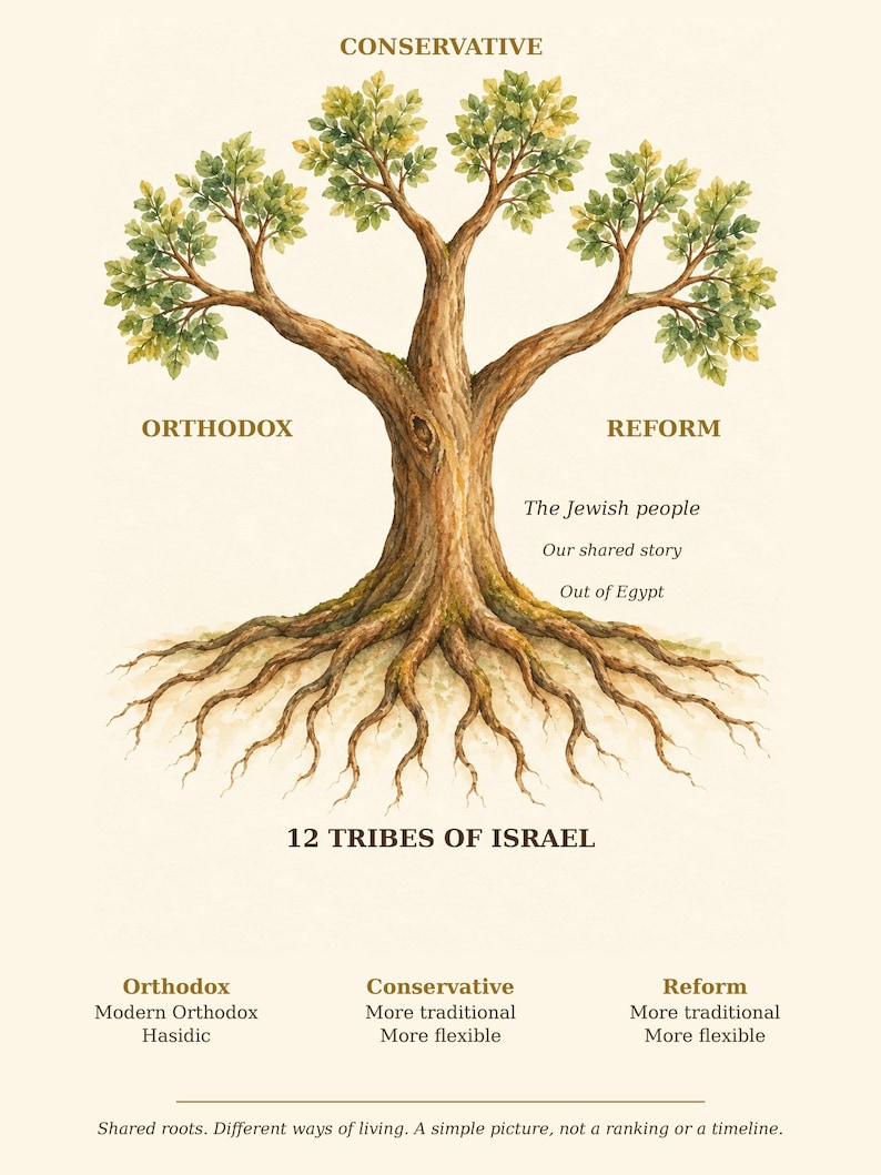 Judaism Tree: One People, Many Branches