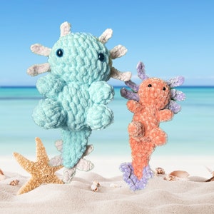CUTE AXOLOTL Crochet Pattern. English. US terms. Illustrated throughout.