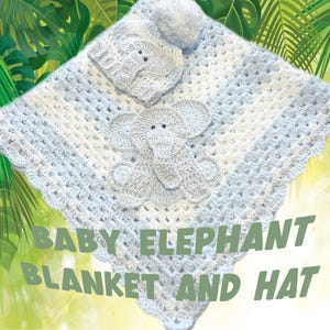 Gehäkelte Baby Decke. Handgemachte Elefant Häkeldecke. Gehäkelte BabyShower Geschenk.  Gehäkelte Baby-Geschenk