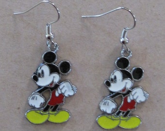 Pop culture classic cartoon retro comics Mickey Mouse Earrings - hook or ball post backs option