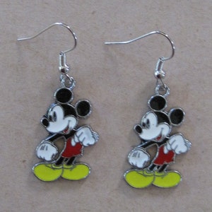 Pop culture classic cartoon retro comics Mickey Mouse Earrings - hook or ball post backs option