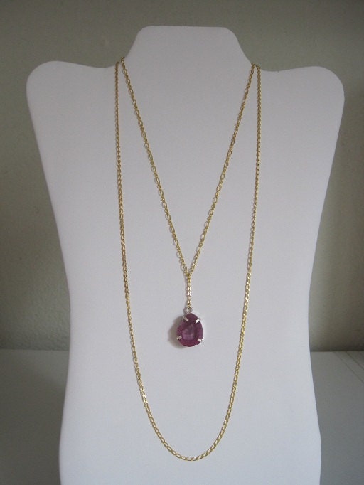 Floating Pink Fuchsia Drusy Rock Mineral Sliced Geode Agate Layered Y Necklace