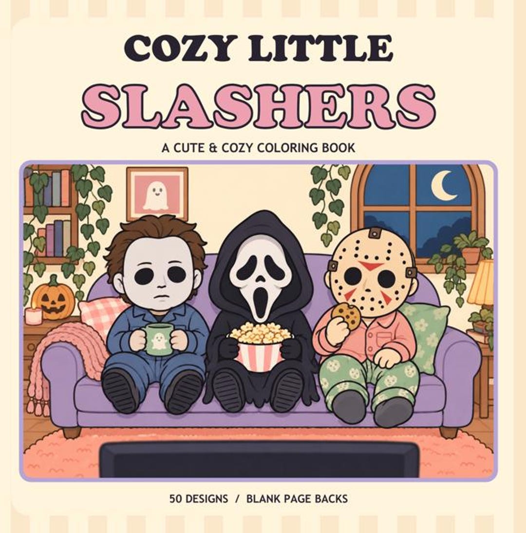 Cozy Horror Coloring Pages, 50 Printable Designs, PDF Download - Etsy