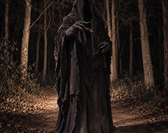 Ringwraith Cosplay Costume - Black Cloak Halloween Outfit