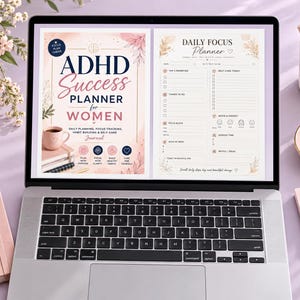 ADHD Planner for Women Printable PDF | Focus, Habit, Self-Care & Daily Routine Journal | Executive Function Organizer