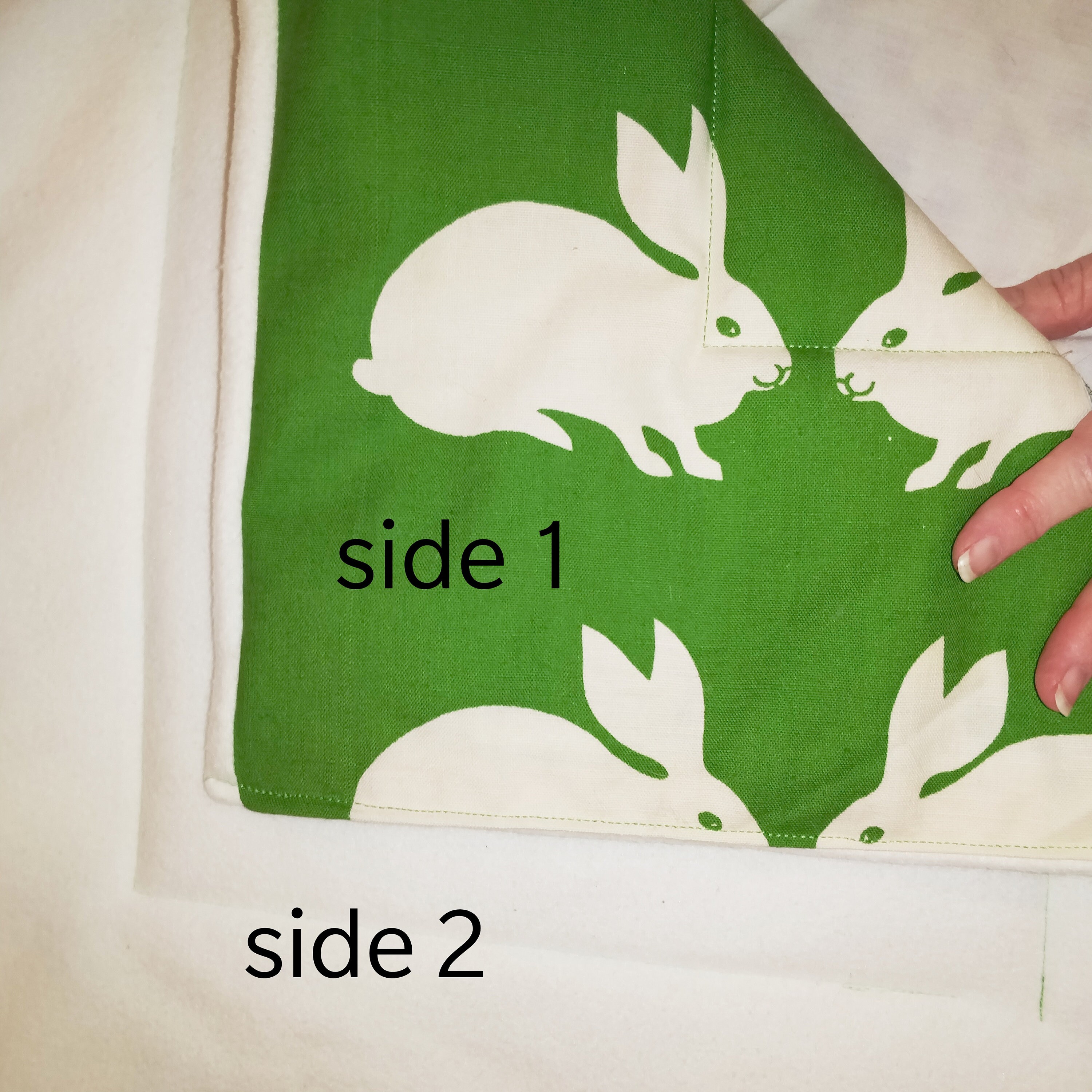 Padded Bunny Rabbit Mat Bed Eco Cotton Large Size Etsy