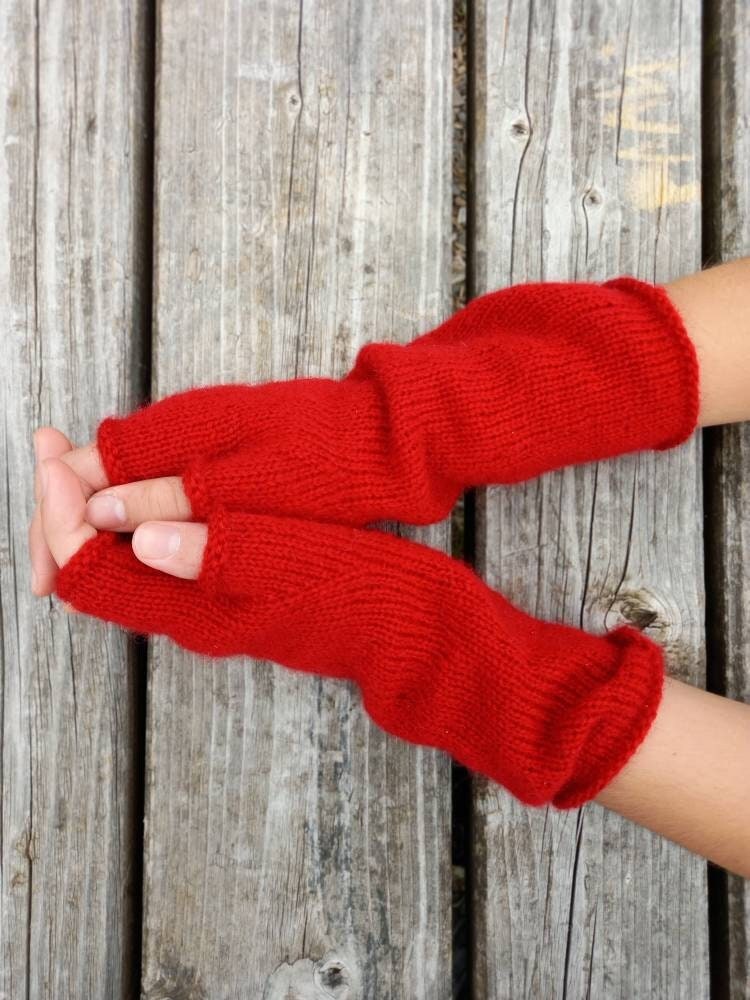 Mohair Long Gloves - Etsy