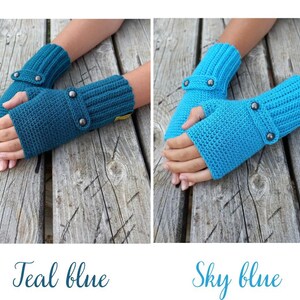 Fingerless gloves women, knitted mittens, wool hand warmers, knitted accessory, gift for her, vintage chic gloves image 5