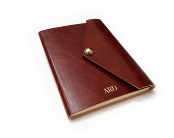 2024 Leather Weekly Planner - Personalized with your initials in gold foil - Magnetic Lock