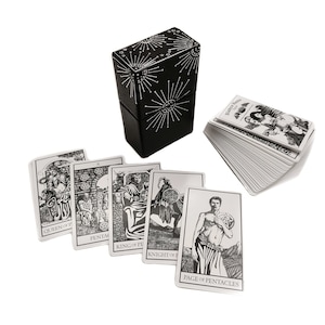 Tarot-Set mit Lederbox, Silver Sun