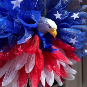 Eagle Wreath Extra Large, Patriotic Wreath, As Seen on Pinterest, 4th of July Decor, Memorial Day, Veterans Day, Front Door Decor