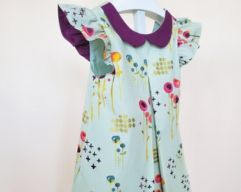Organic Special Occasion Dress for Girl, Floral Dress