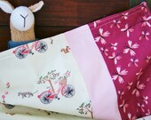 Organic Baby Blanket, Organic Receiving Blanket, Girl, Stroller Blanket, Bloom, Butterflies, Pink, Organic, Flannel, Baby Shower Gift