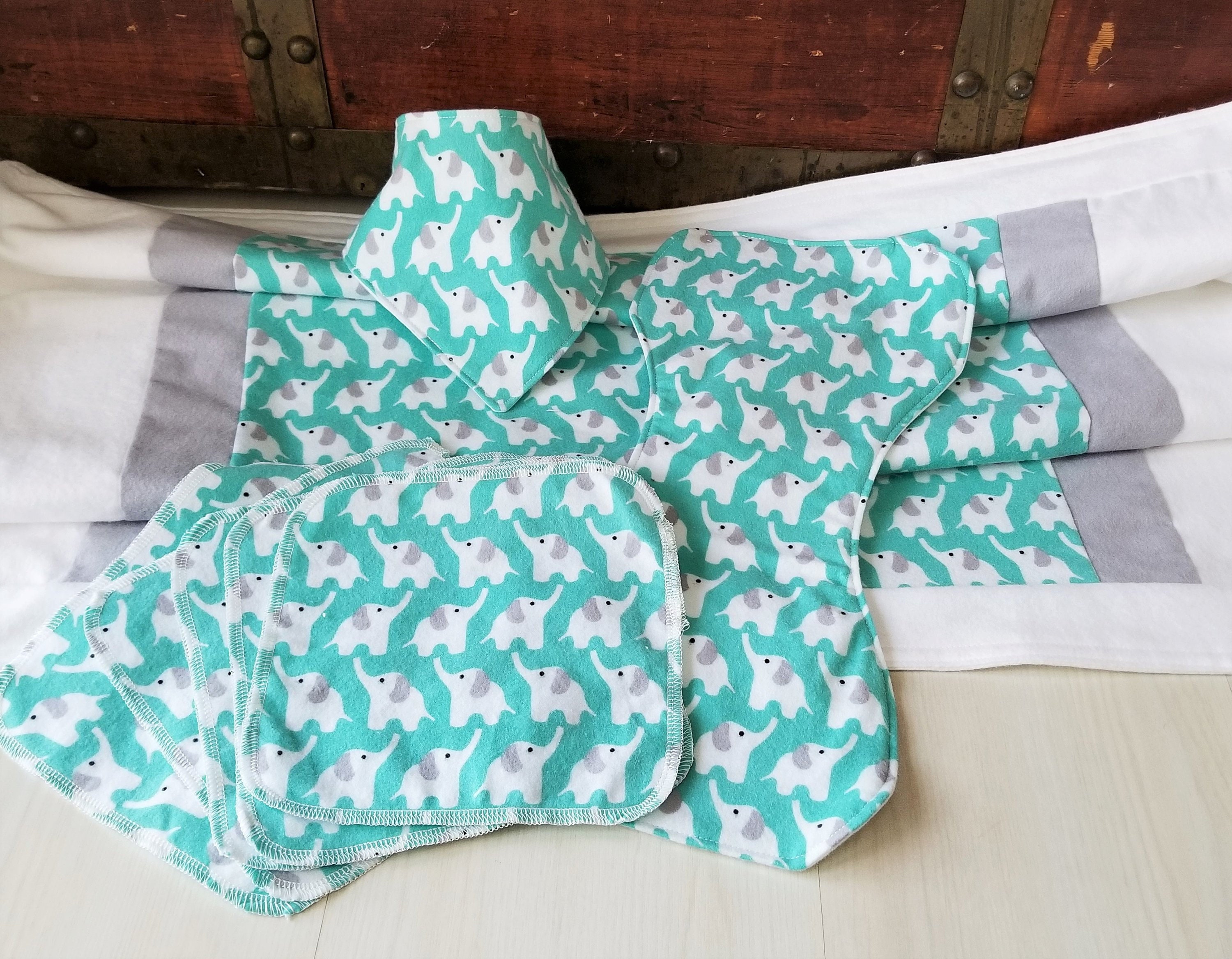 Baby Gift Organic Baby Blanket Bandana Bib Burp Cloth Baby