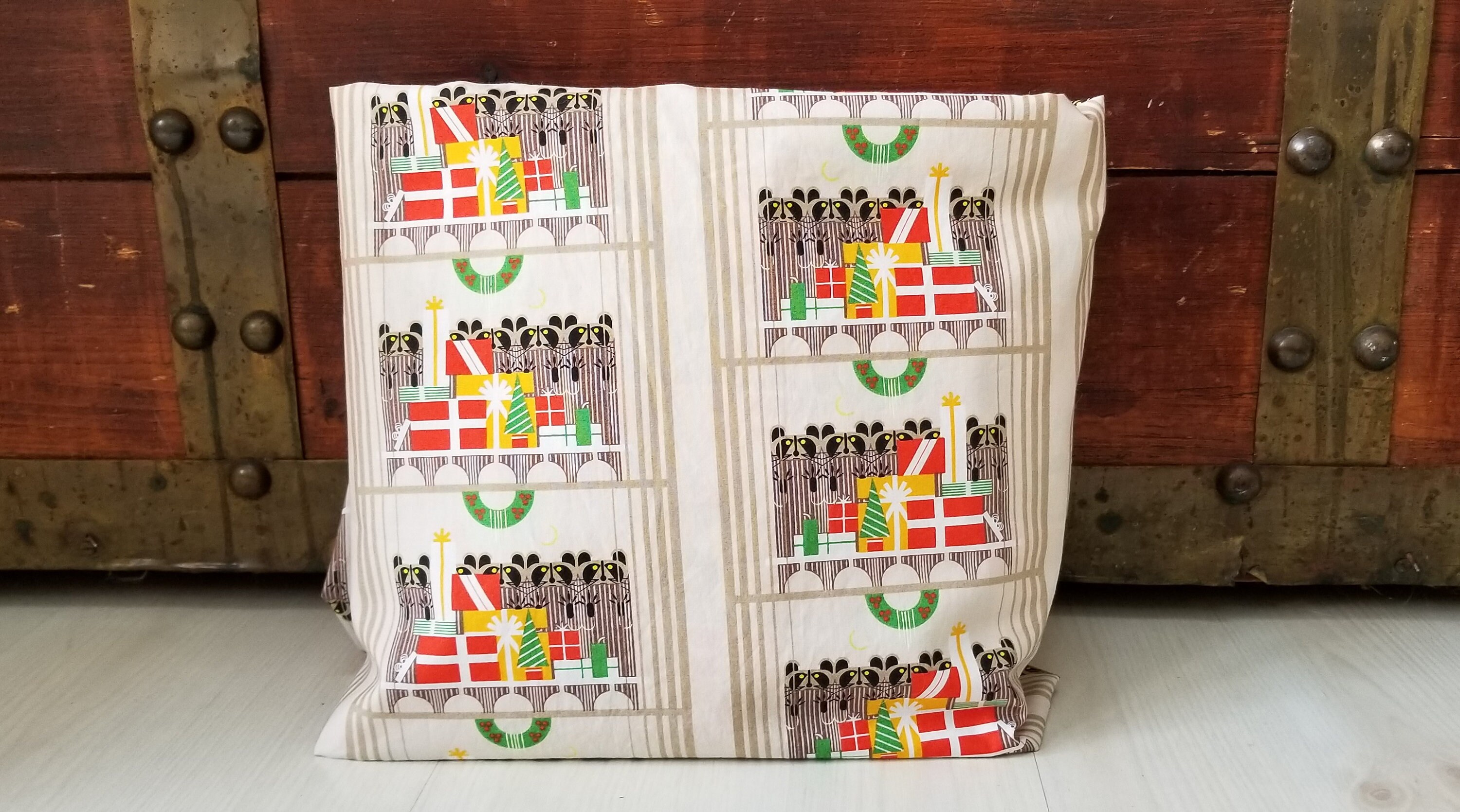 Holiday Crib Sheet Organic Cotton Vintage Holiday Charley Etsy.de