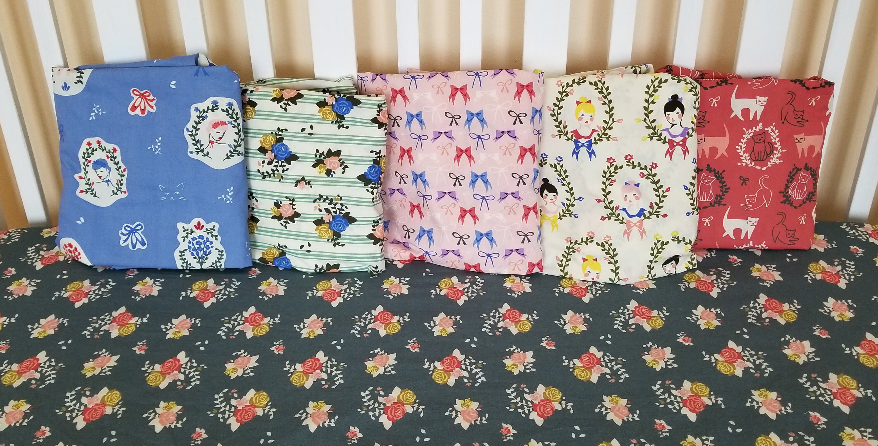 organic crib sheets girl