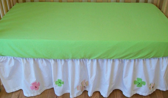 Organic Crib Sheet Sateen Crib Sheet Fitted Crib Sheet Lime Etsy