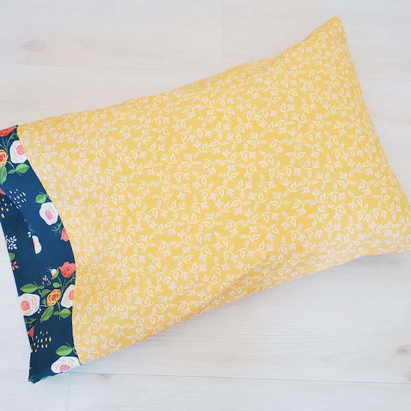 Organic Cotton Pillowcases in Floral Print, Tangerine Pillowcase