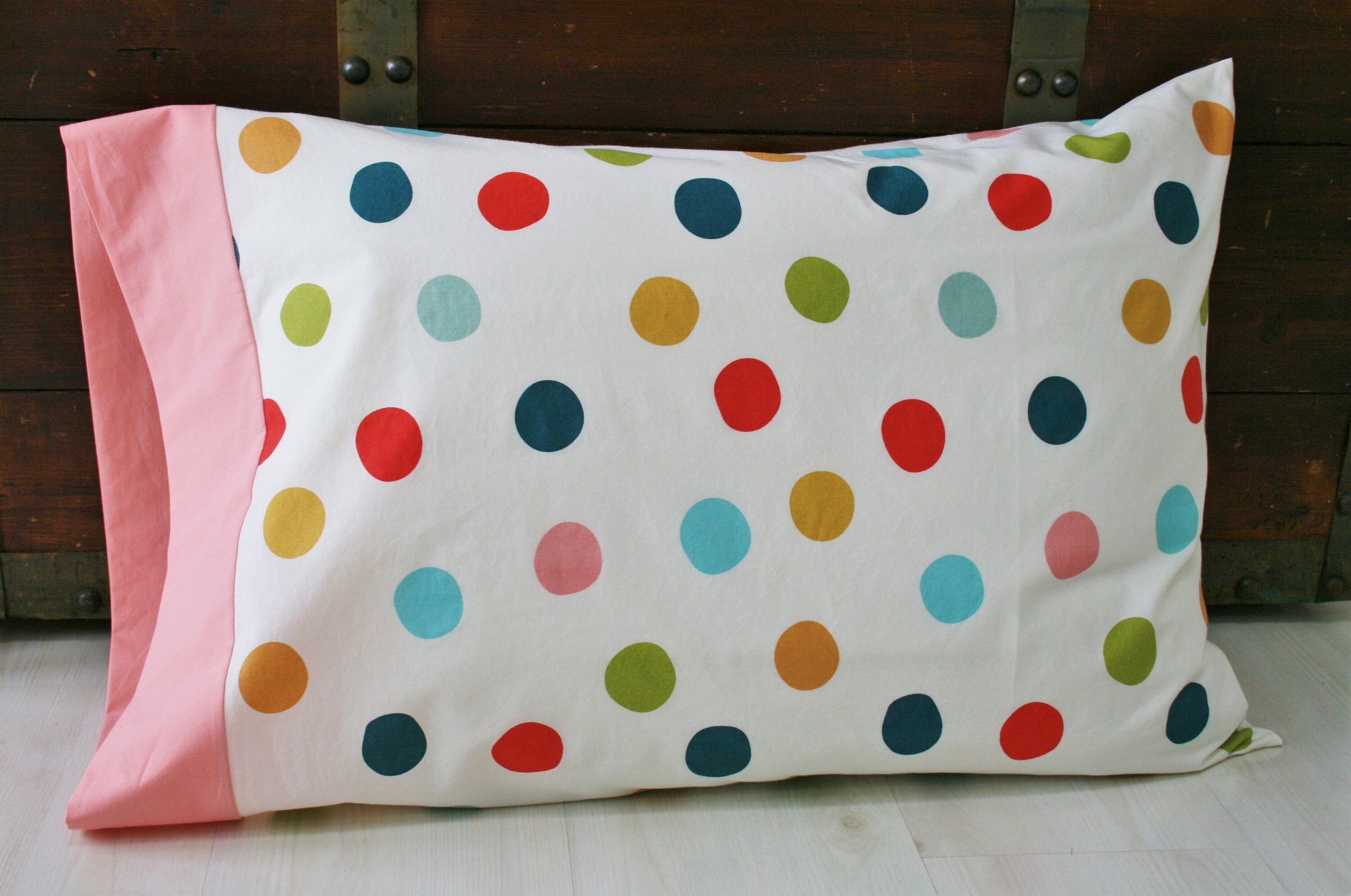 Organic Standard Pillowcase, Polka Dot, Organic Pillowcase, Organic
