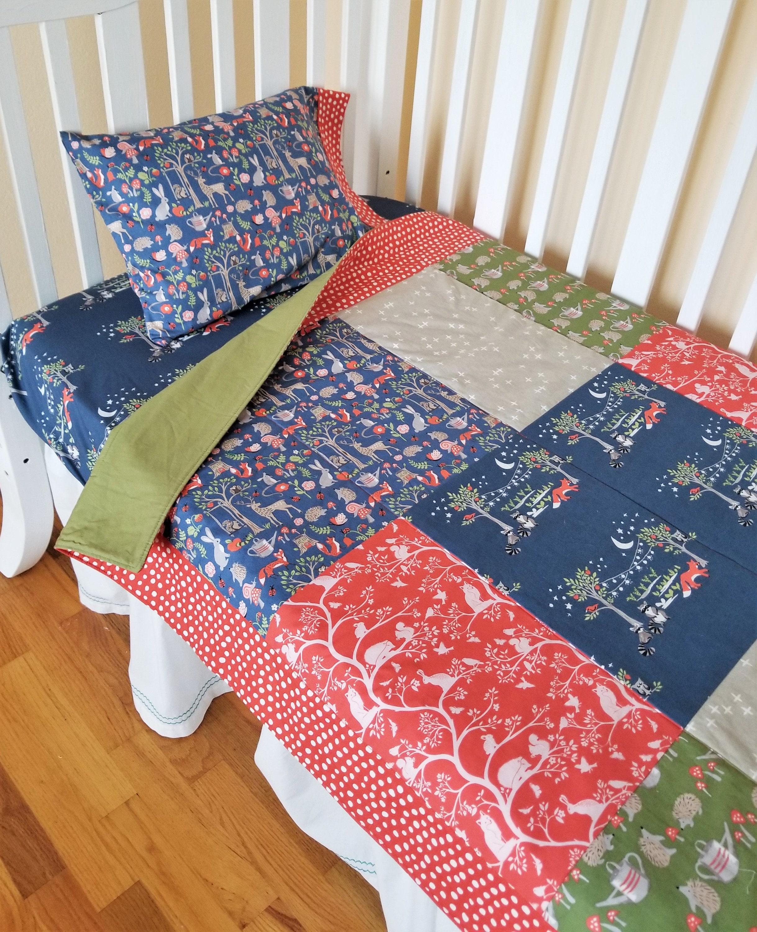 Organic Crib Bedding Set Woodland Baby