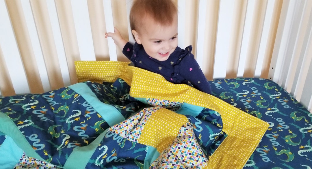 Organic Baby Quilt Organic Toddler Quilt Dragon Quilt Etsy