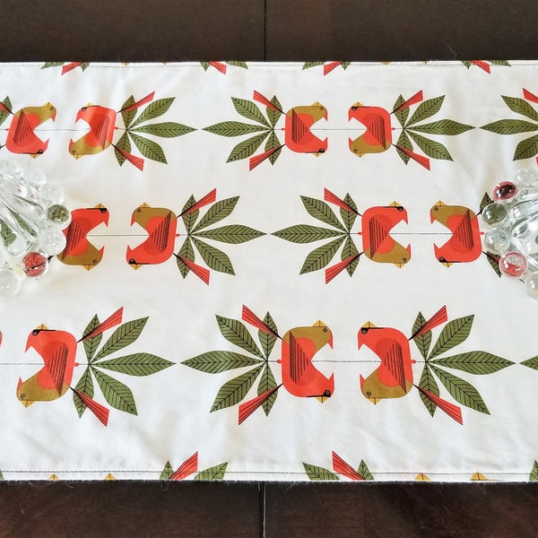 Organic Cotton Table Runner, Holiday Table Runner Organic, Christmas Table Linens