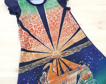 Sun and Sea Dress for Kids