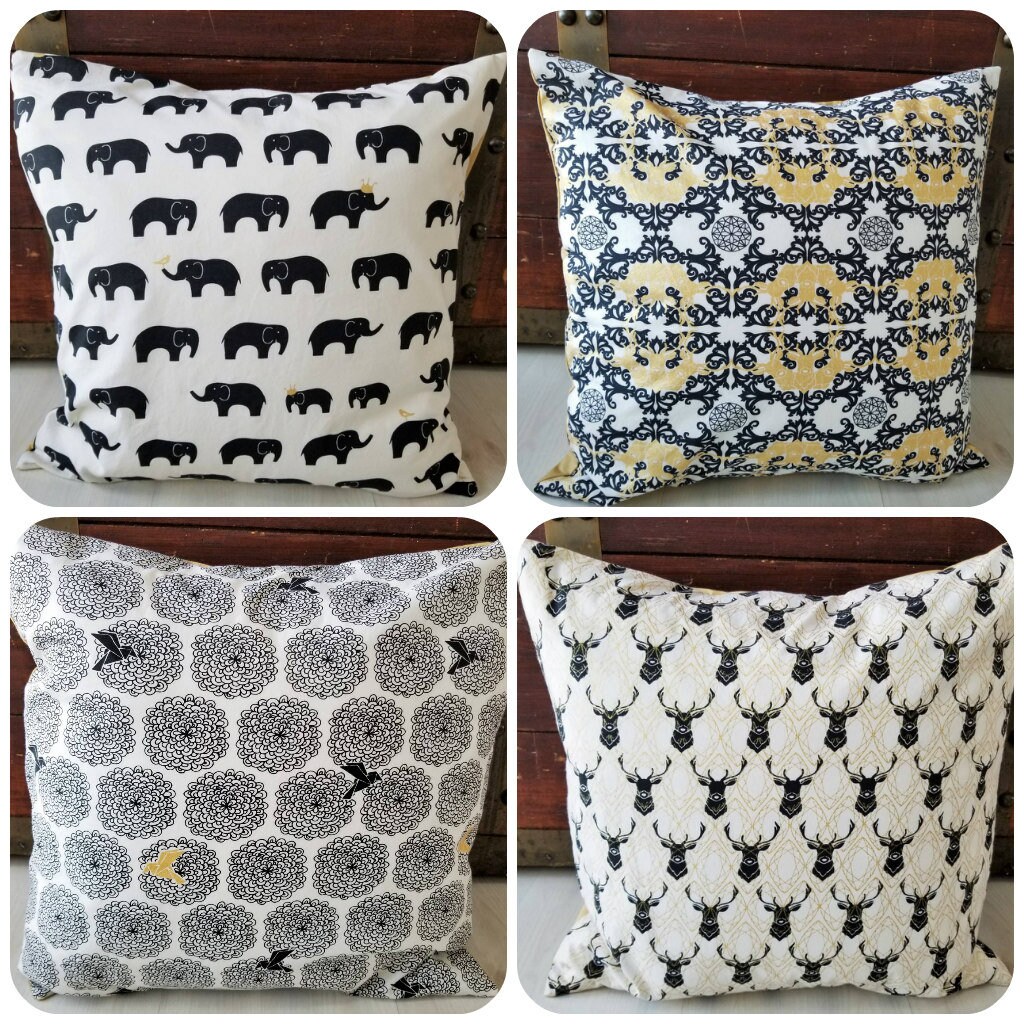 Organic Throw Pillow Covers 18 x 18 Sofa Pillow Covers Etsy