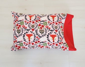 Foxes & Woodland Animal Pillowcases in Organic Cotton