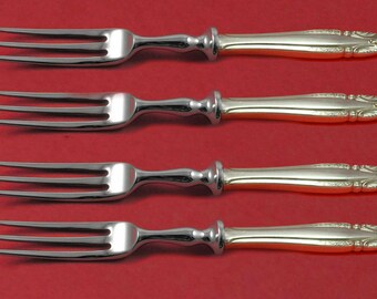 Set Of 4 Wallace Sterling Silver Stradivari Forks Vintage Flatware
