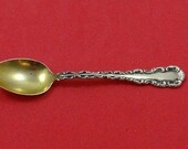 Louis Xv By Whiting Sterling Silver Salt Spoon Master Gold Washed Oval Bowl 3 quot