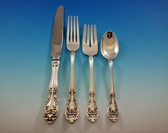 ALVIN STERLING SILVER BRIDAL ROSE COCKTAIL OYSTER SEAFOOD FORK 5 3//4 NO MONOGRAM