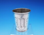 R And W Wilson Coin Silver Mint Julep Cup 3 5 8 quot Tall X 3 1 8 quot ( 3477)